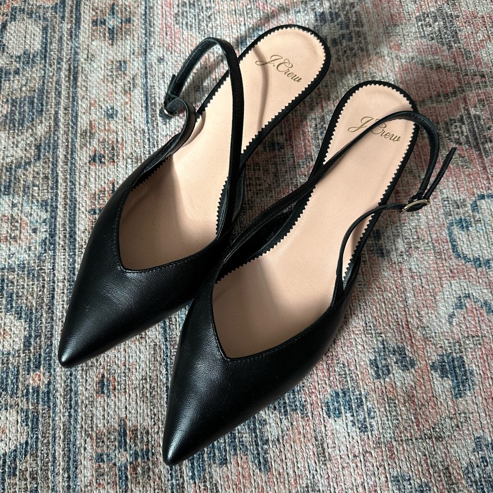 J. Crew Classic Black Pointed Heels